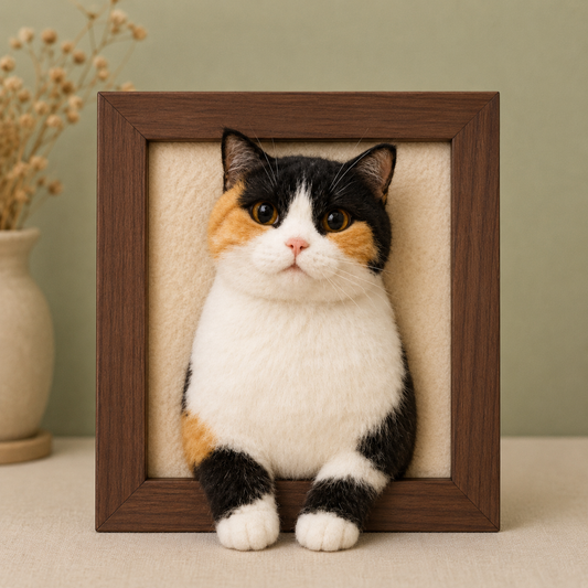 Cat Framed Portrait ( Head+Paws)