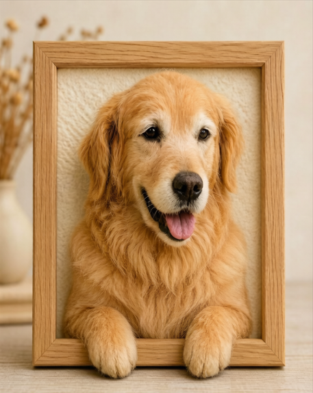 Dog Framed Portrait (Head+Paws)